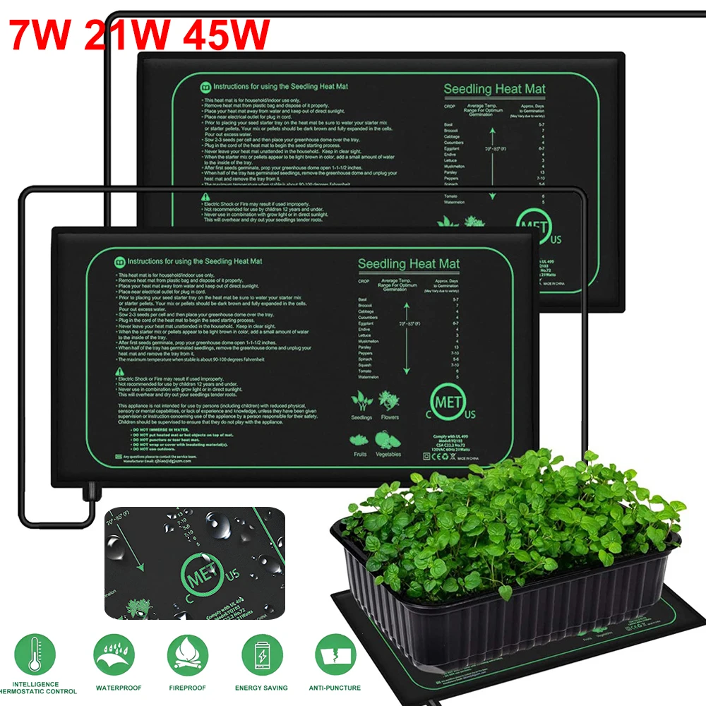 Seedling Heat Pad - Estera térmica para plántulas de 10/25/50CM,