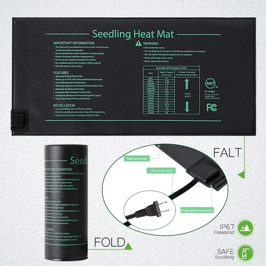 Estera térmica para plántulas, - Seedling Heat Pad reseña y precio
